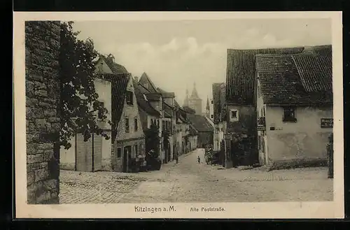 AK Kitzingen a. M., Blick in die Alte Poststrasse