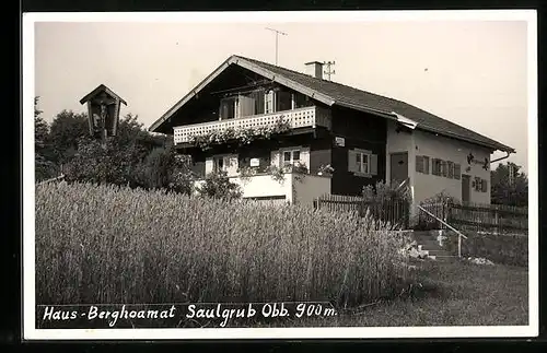 AK Saulgrub /Obb., Hotel u. Pension Haus Berghoamat
