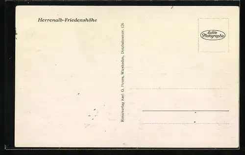 AK Herrenalb /Württ. Schwarzwald, Erholungsheim Friedenshöhe, Gartenseite