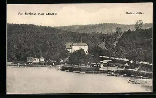 AK Bad Buckow /Märk. Schweiz, Ansicht der Badeanstalten