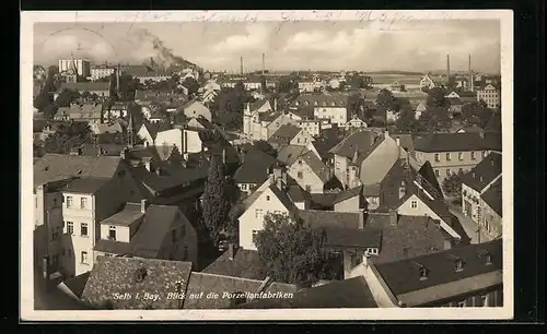 AK Selb i. Bay., Blick auf die Porzellanfabriken