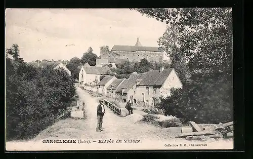 AK Gargilesse, Entrée du Village, Strassenpartie