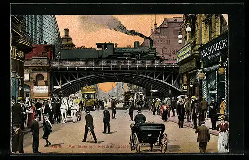 AK Berlin, Am Bahnhof Friedrichstrasse