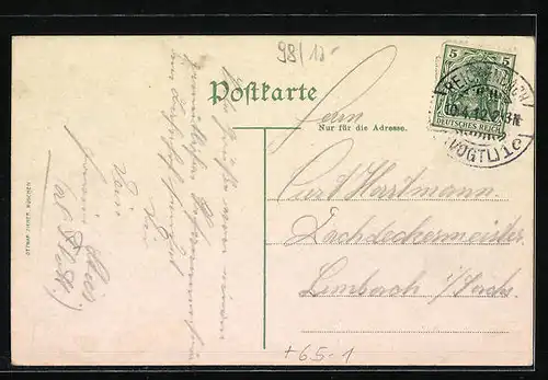 AK Reichenbach i. V., Kutschen vor dem Bahnhof