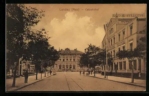 AK Landau i. Pfalz, Blick auf den Ostbahnhof