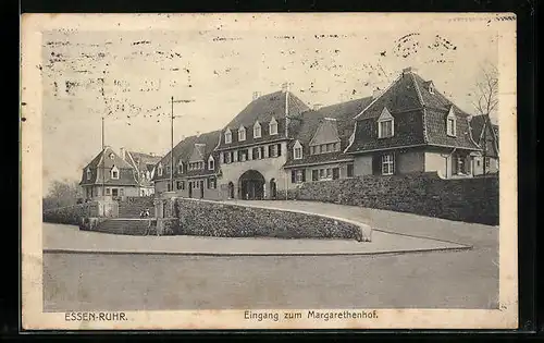 AK Essen a. d. Ruhr, Blick auf den Eingang zum Margarethenhof