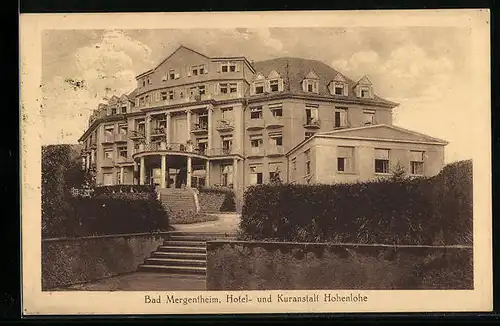 AK Bad Mergentheim, Hotel- und Kuranstalt Hohenlohe