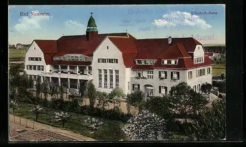 AK Bad Nauheim, Grünanlagen am Elisabeth-Haus