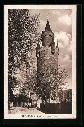 AK Friedberg i. Hessen, Passant unter dem Adolfsturm