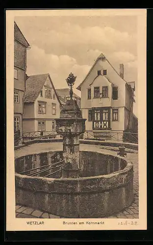 AK Wetzlar a. d. Lahn, Brunnen am Kornmarkt