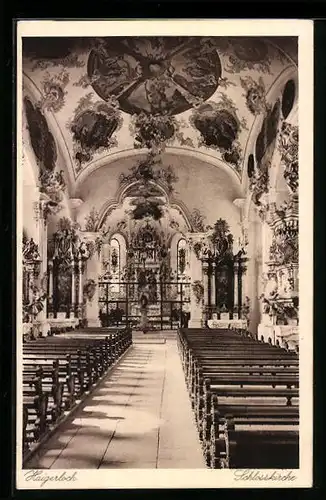 AK Haigerloch i. Hohenzollern, Inneres der Schlosskirche mit dem Altar