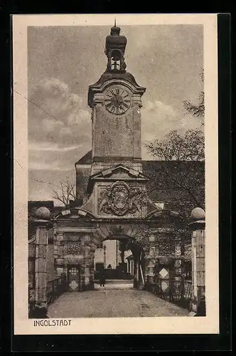 AK Ingolstadt, Tordurchblick unter dem Kirchturm