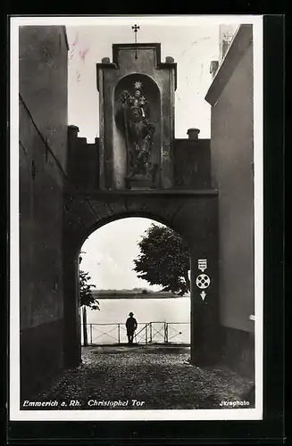 AK Emmerich am Rhein, Blick durch das Christophel Tor