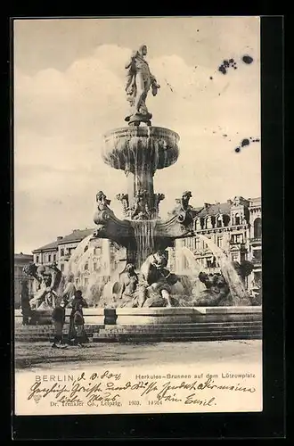 AK Berlin-Tiergarten, Herkulesbrunnen auf dem Lützowplatz
