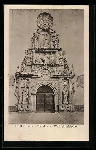 AK Dettelbach, Portal a. d. Wallfahrtskirche