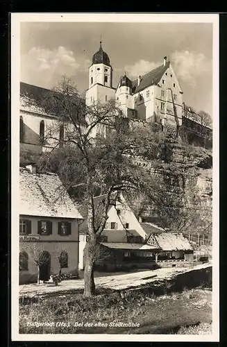 AK Haigerloch Hz., das Schloss über der alten Stadtmühle