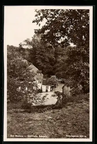 AK Bad Buckow i. Märkischen Schweiz, an der Pritzhagener Mühle