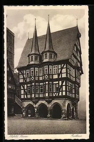 AK Alsfeld i. Hessen, vor dem alten Rathaus