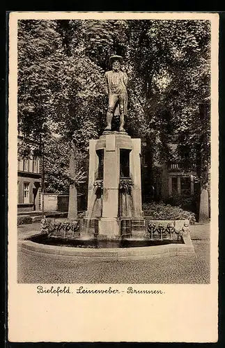 AK Bielefeld, vor dem Leineweber-Brunnen