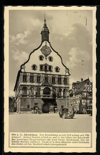AK Ulm a. D., Fassade des Schwörhaus