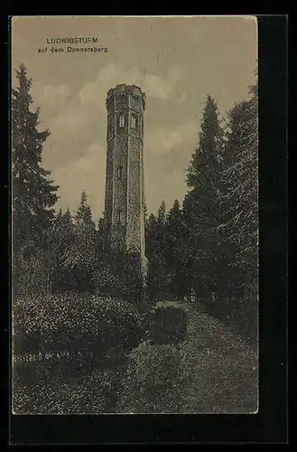 AK Dannenfels, Ludwigsturm auf dem Donnersberg