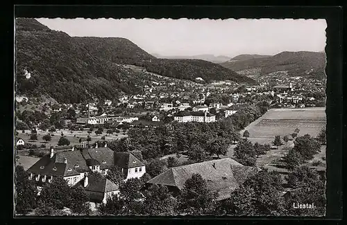 AK Liestal, Generalansicht der Stadt im Tal