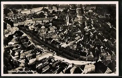 AK Bayreuth, Generalansicht der Stadt, Fliegeraufnahme