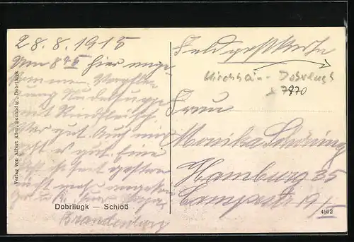 AK Dobrilugk, Blick auf das Schloss