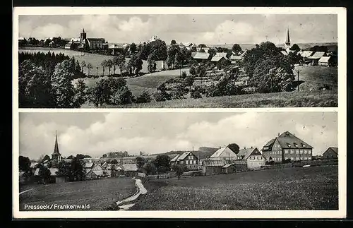 AK Presseck i. Frankenwald, Ortsansichten mit der Kirche