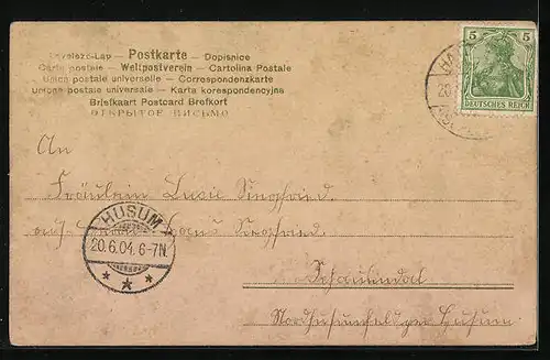 Lithographie Schmetterling und Stiefmütterchen