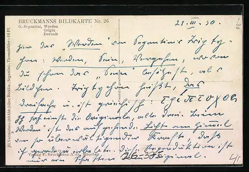 Künstler-AK Giovanni Segantini: Werden, Mutter mit Kind auf einer Almwiese