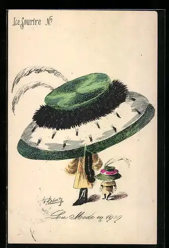 Künstler-AK sign. Roberty: Le Souriere No., La Mode en 1909