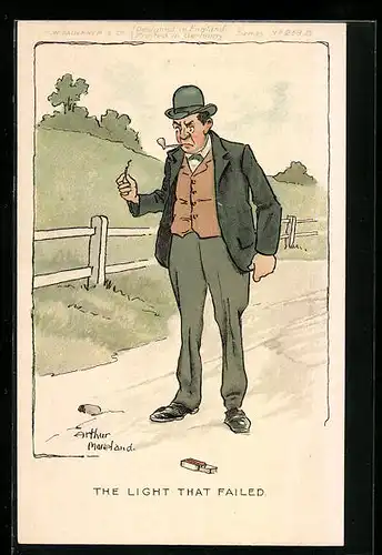 Künstler-AK Arthur Moreland: The Light that Failed