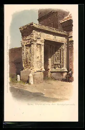 Künstler-AK sign. G. Gioja: Rom, Ehrenpforte der Goldschmiede