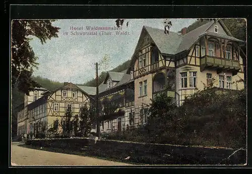 AK Schwarzatal /Thür. Wald, Hotel Waidmannsheil