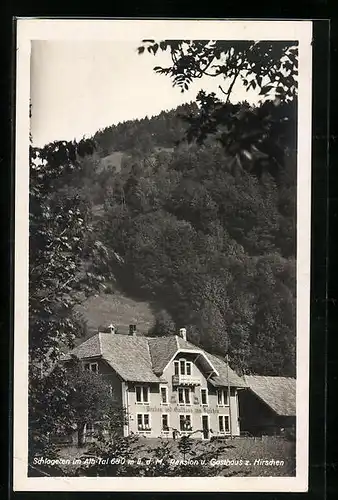 AK Schlageten im Alb-Tal, Pension u. Gasthaus z. Hirschen