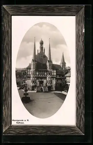 AK Wernigerode a. H., Blick auf Rathaus