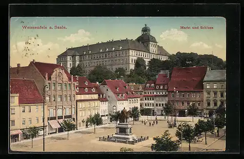 AK Weissenfels a. Saale, Markt und Schloss