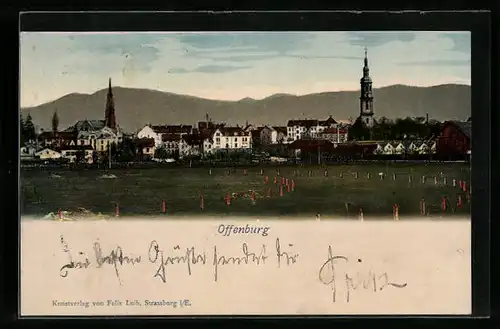 AK Offenburg, Totalansicht der Ortschaft