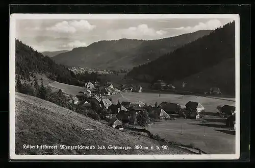 AK Menzenschwand /bad. Schwarzw., Ortsansicht aus der Vogelschau