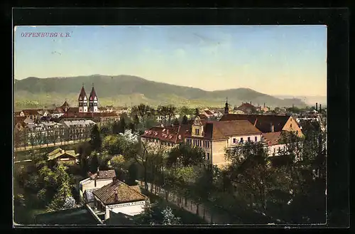 AK Offenburg i. B., Ortsansicht aus der Vogelschau