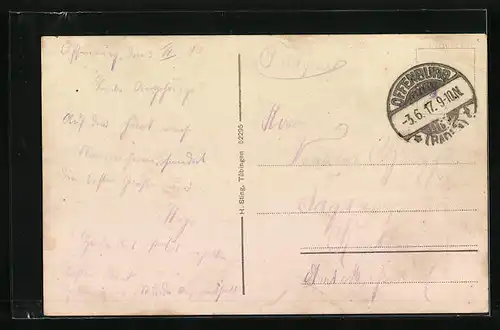 AK Offenburg, Ortsansicht aus der Vogelschau