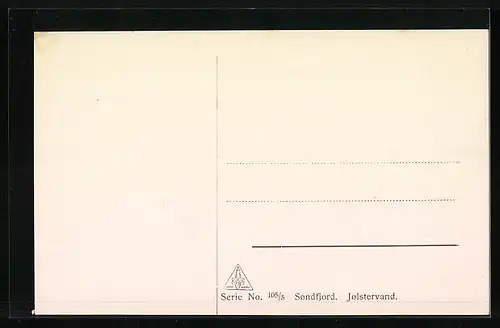 Künstler-AK Jolstervand, Sondfjord