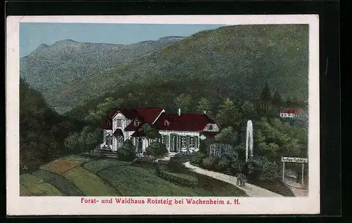 AK Wachenheim a. H., Gasthaus Rotsteig
