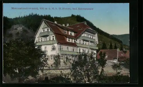 AK St. Blasien / bad. Schwarzwald, Hotel Menzenschwand