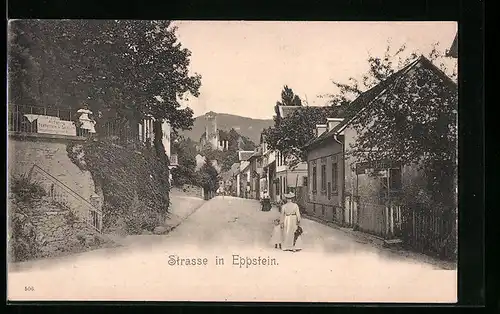 AK Eppstein i. T., Ortsansicht mit Anwohnern