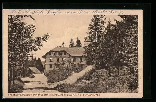 AK Feldberg / Schwarzwald, Gasthof-Pension zur Jägermatte