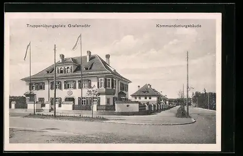 AK Grafenwöhr, Kommandanturgebäude auf dem Truppenübungsplatz