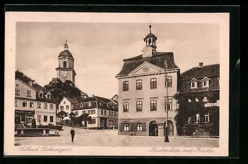AK Bad Salzungen, Marktplatz mit Kirche