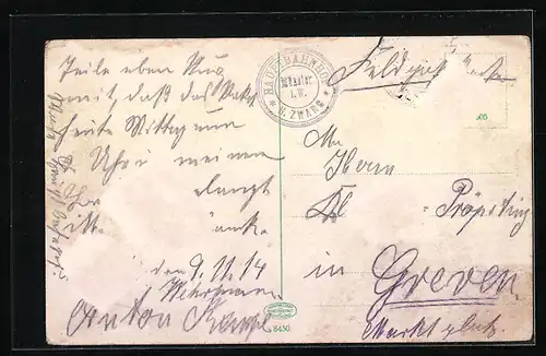 AK Münster i. W., Dom, Universität, Prinzipalmarkt, Hauptbahnhof